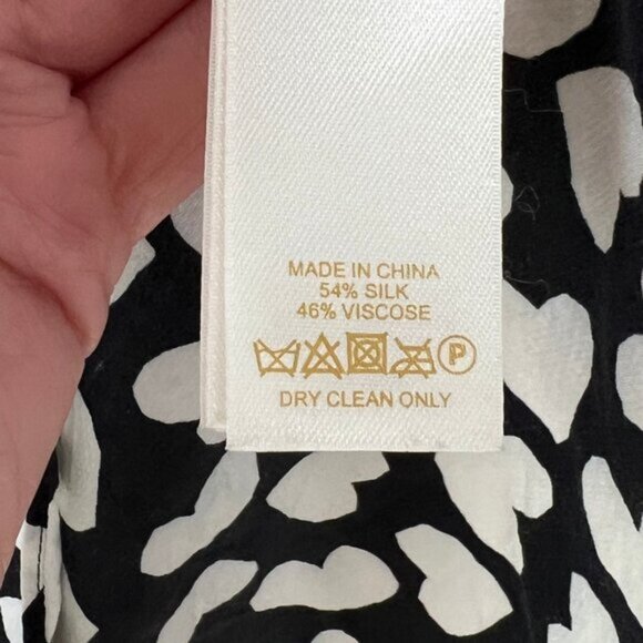 Kate Spade Silk Dancing Hearts Flutter Sleeve Top Ruffle Blouse Shirt Print Cute - Picture 5 of 8